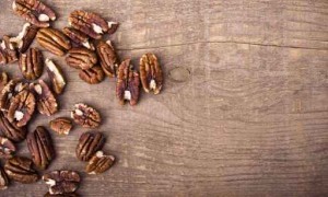 Pecan Nuts on Wood